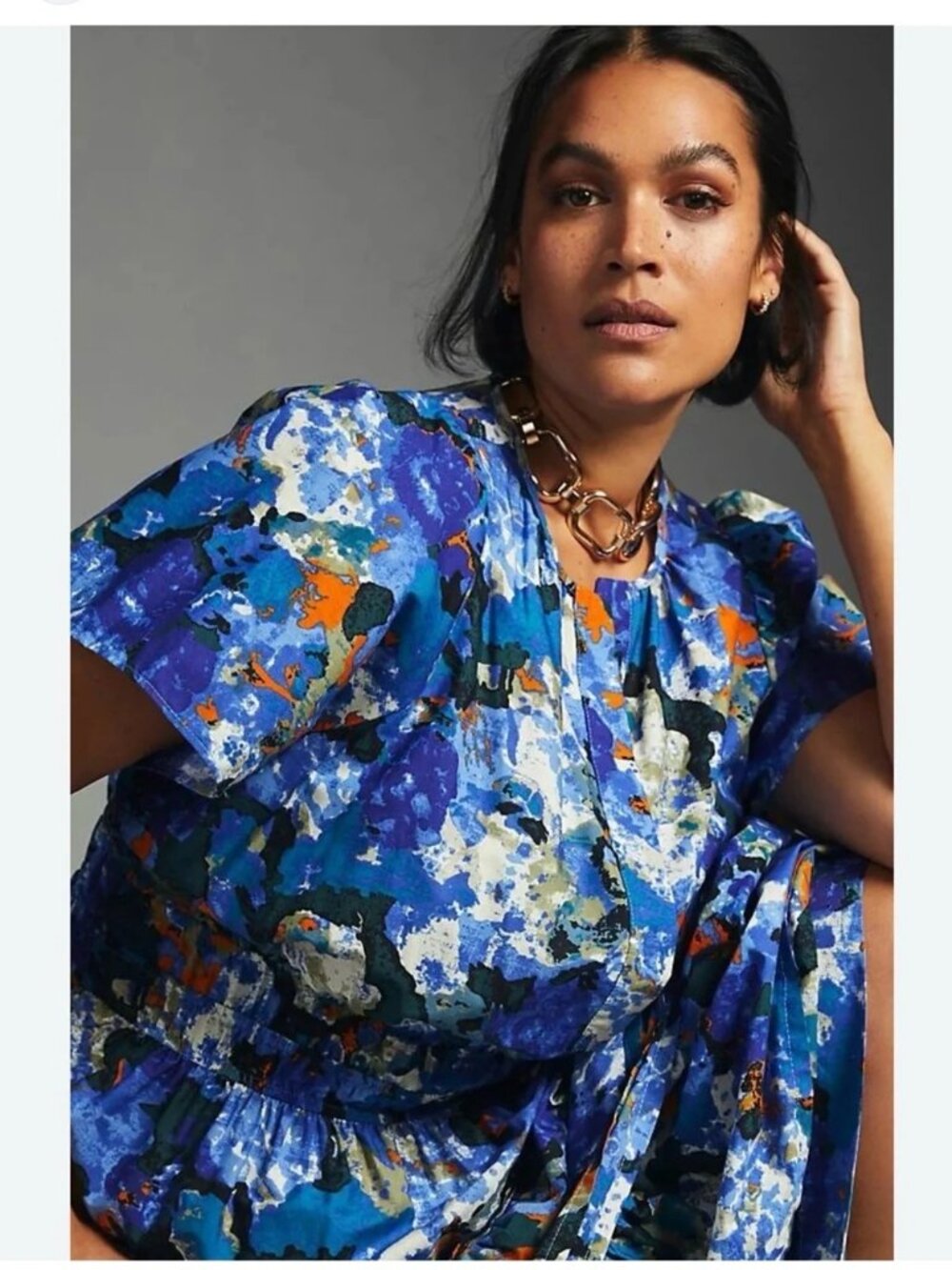 Anthropologie Somerset Watercolor Maxi Dress - sz XL
